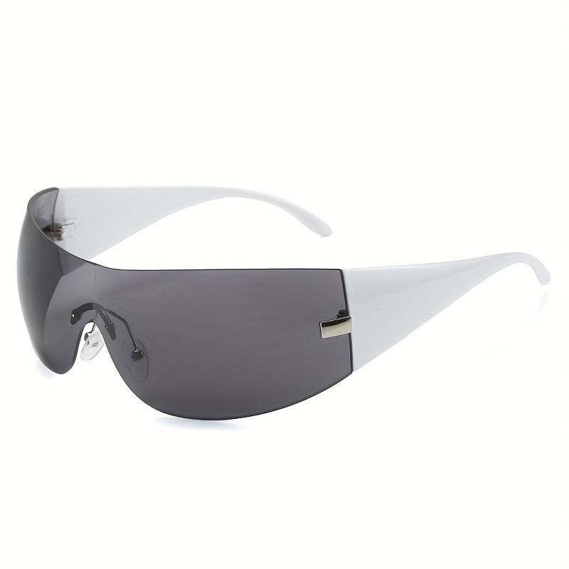 Ombre Lens Sunglasses Sports Hip Hop Style Rimless Eyewear UV Blocking