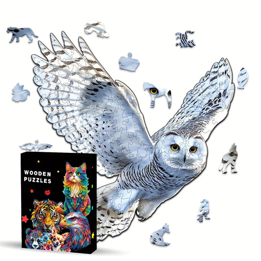 Whimsy Wooden Owl Puzzle Colorful Parrot Art Brain Teaser Focus Enhancer