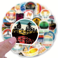 63pcs Waterproof Disc Golf Vinyl Stickers for Water Bottle Laptop Skate