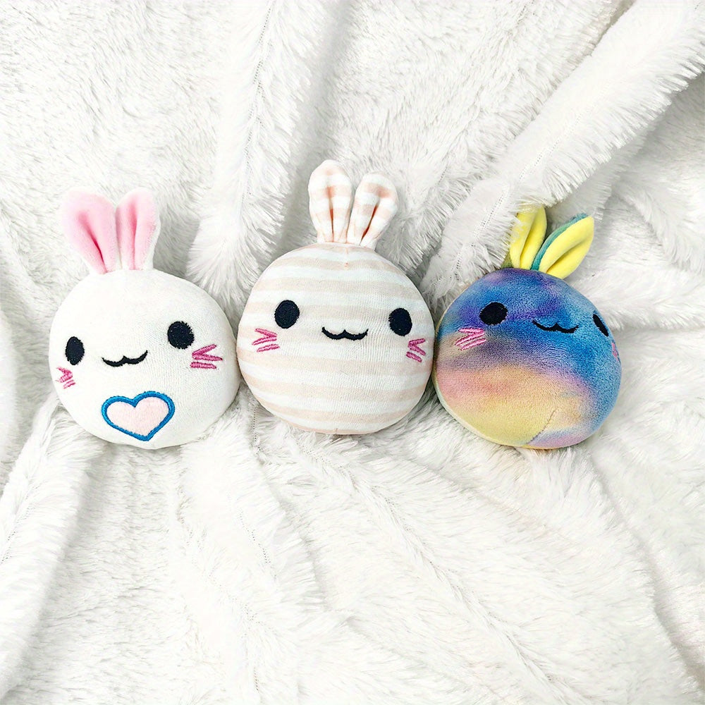 4pcs Mini Bunny Plush Toys Soft Polyester Long Ear Rabbit Plushies