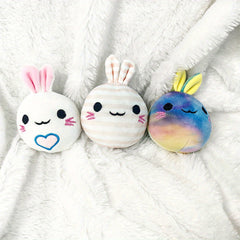4pcs Mini Bunny Plush Toys Soft Polyester Long Ear Rabbit Plushies