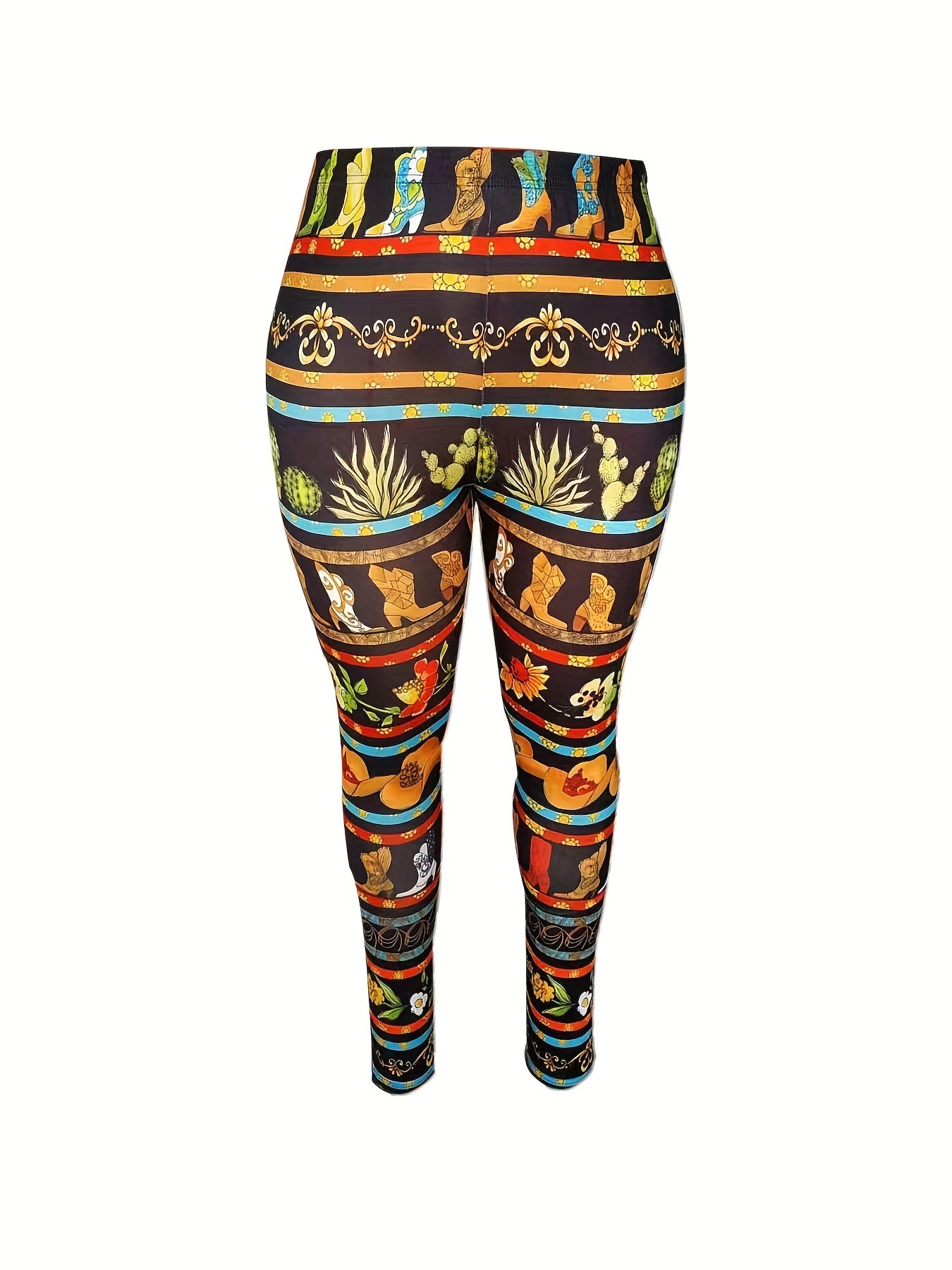  Boot Print High Rise Skinny Trousers