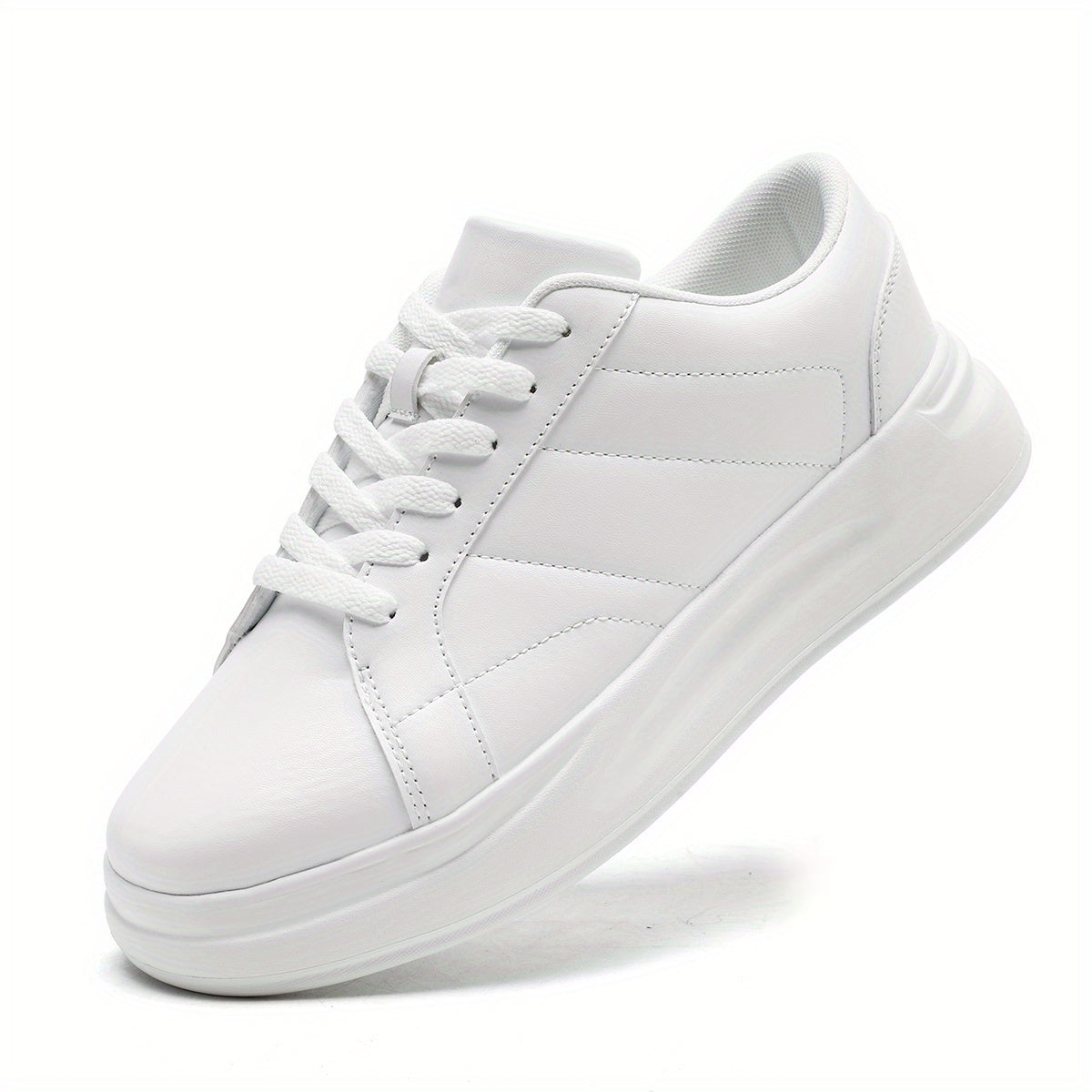 Men's Solid Low Top Lace up Skate Shoes