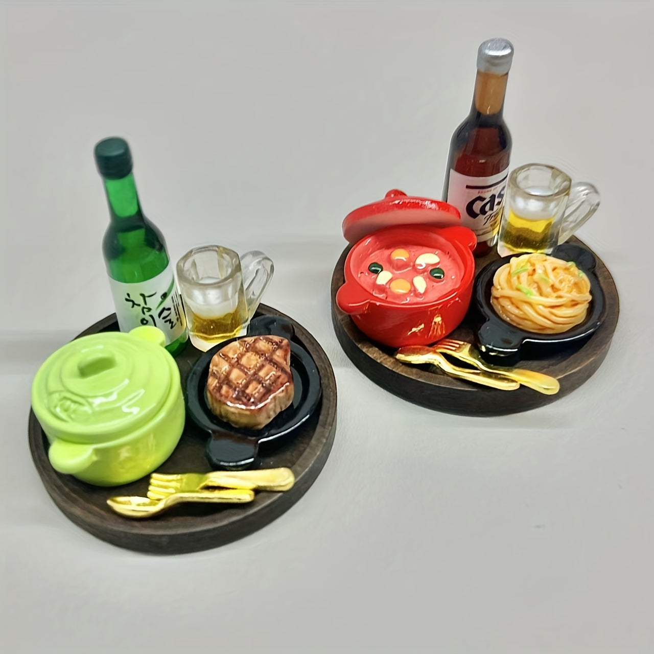 Miniature Food Set for Dollhouse Decoration