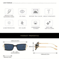 Men Square Frame Outdoor Cycling Sports Sunglasses UV Protection