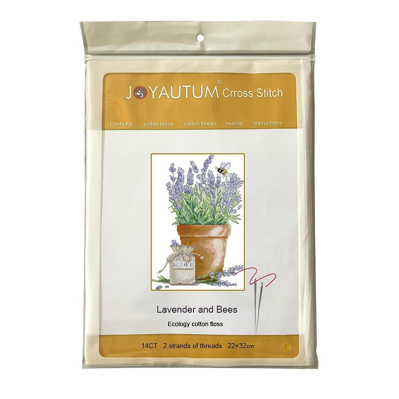 Lavender Cross Stitch Kit for Beginners DIY Handwork - Bedroom Decoration