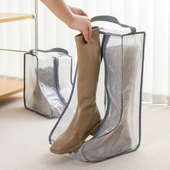 Boot Storage Bag for Short and Tall Boots, Clear Dust Cover for Shoes Packing