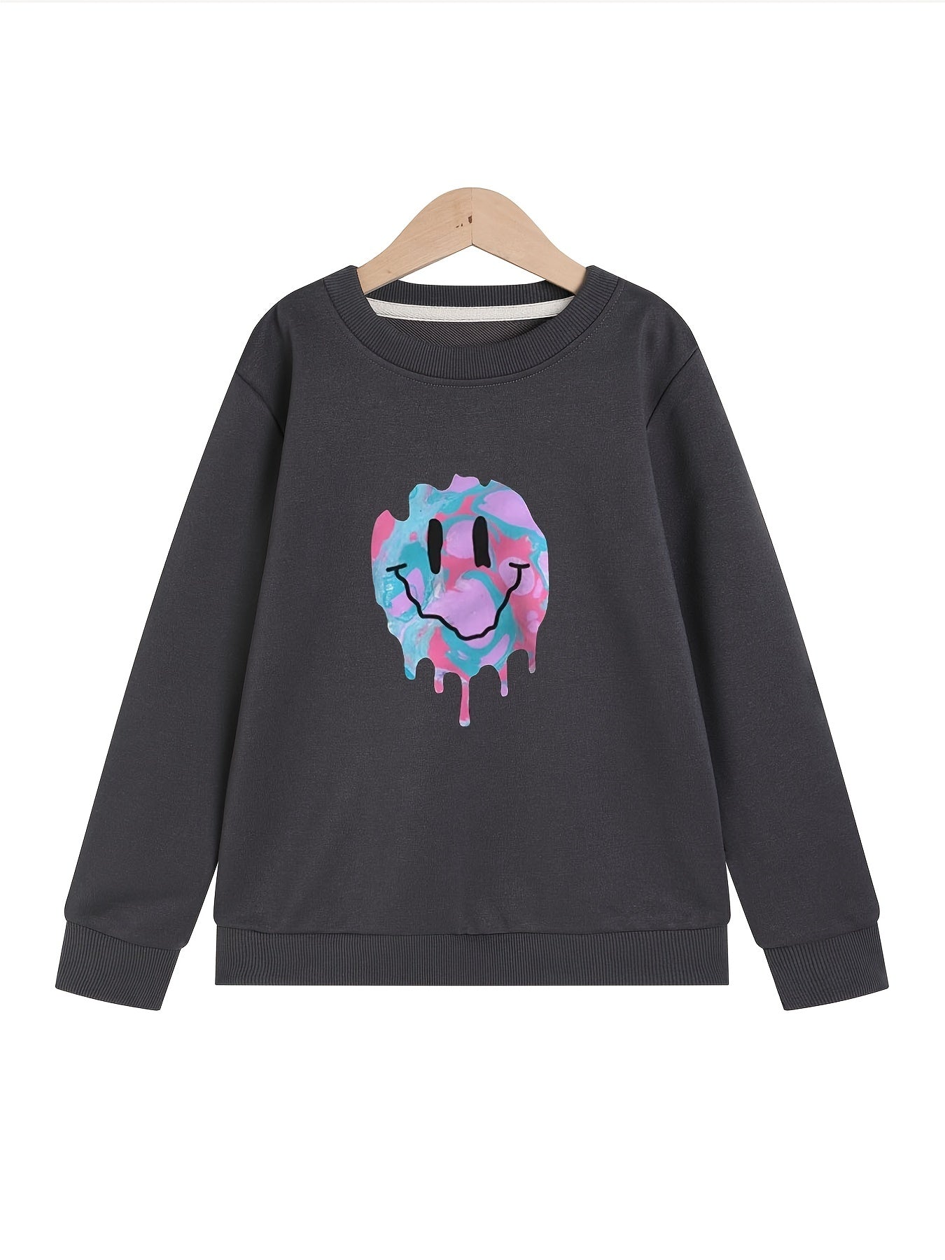 Girls' Melting Face Graphic Sweatshirt