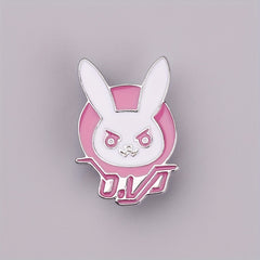 Men's Pink Bunny Brooch, Cartoon Character Backpack Accessory