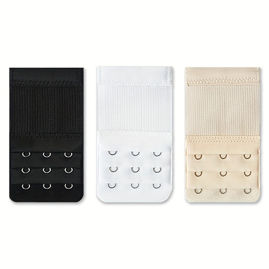 3pcs Bra Extension Buckle Set 3 Rows 3 Hook Bra Strap Extenders