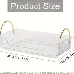 Stylish Bathroom Counter Organizer with Cosmetic Holder and Storage Shelf