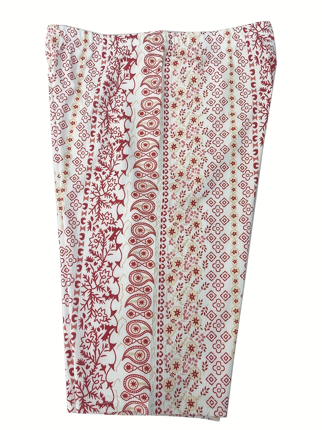 Paisley Print Boho Style Yoga Shorts High Elastic Sports Activewear