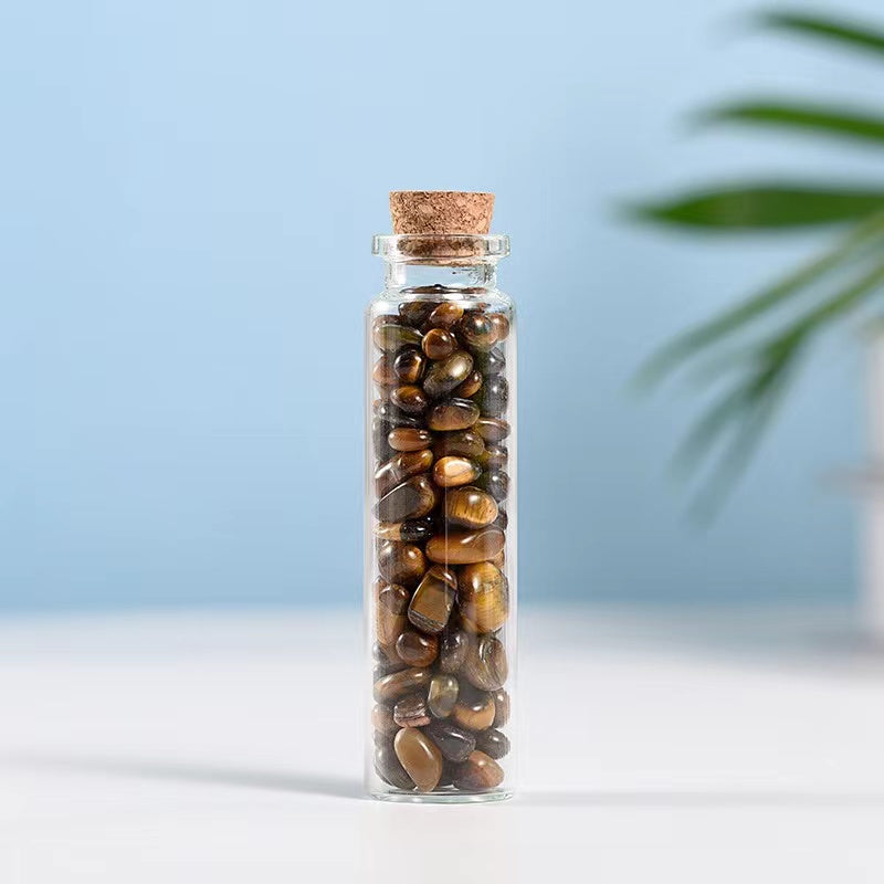 Natural Gemstone Ornament Crushed Stone Bottle