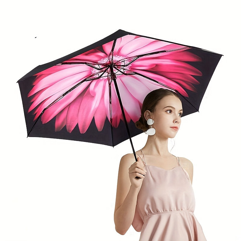 Compact Lightweight Portable Manual Folding Umbrella UV Protection