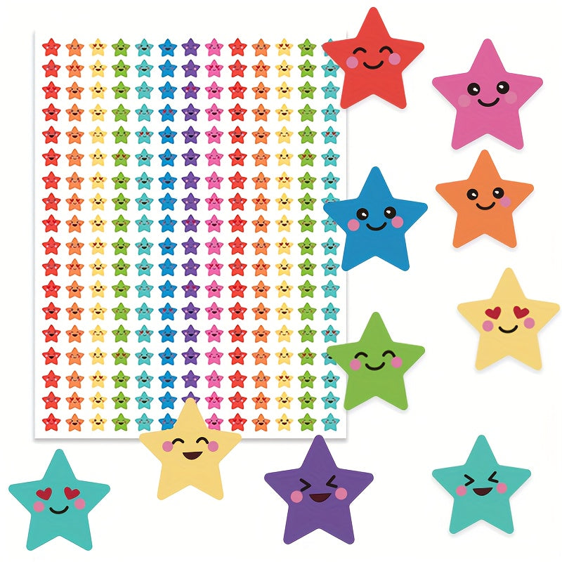 1170pcs Star Stickers Happy Smile Face Stars Students Reward Chart