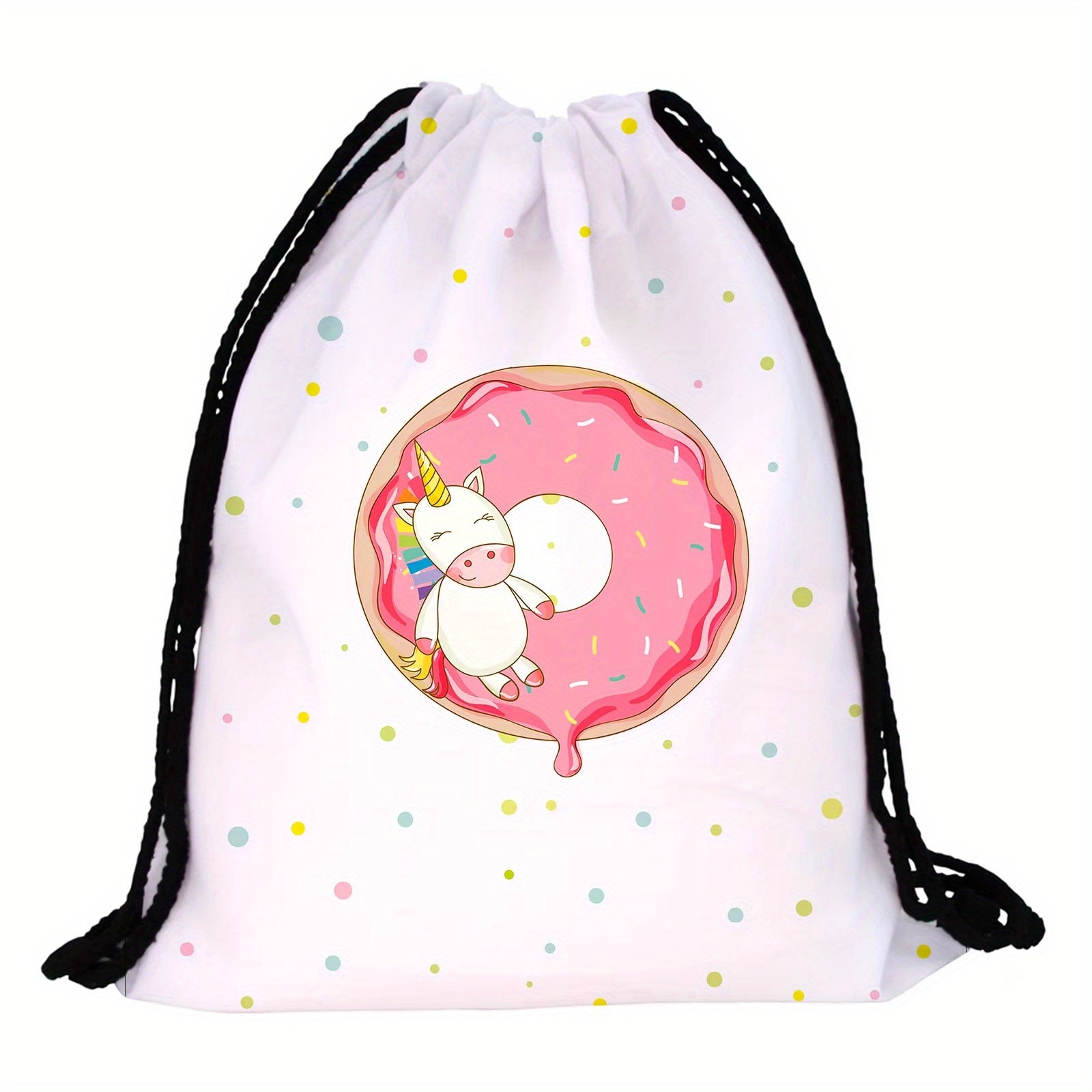 Waterproof Cow Print Drawstring Backpack for Outdoor Sports