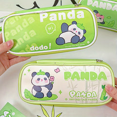 Cute Panda Pencil Case - Large Capacity Portable Pencil Bag
