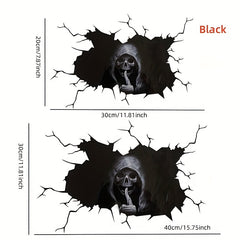 Halloween Window Stickers Scary Skeleton Decor Removable PVC Car Sticker