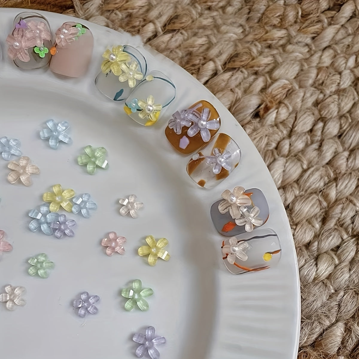 Silicone Mold 5 Petal Flower Clay DIY Earrings Necklaces Nails