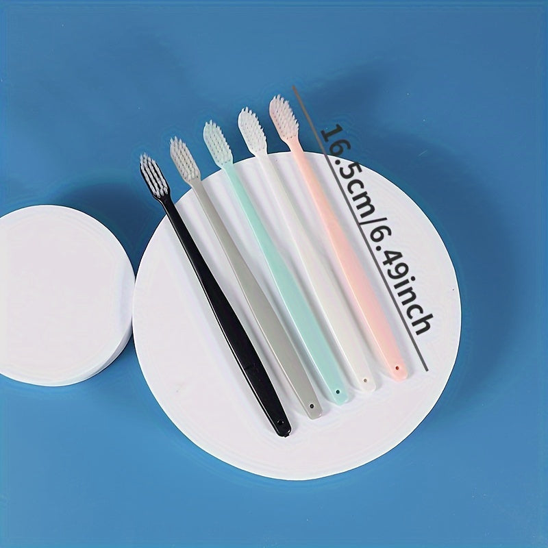 10pcs Adult Soft Toothbrush Macaroon Oral Care Cleaning