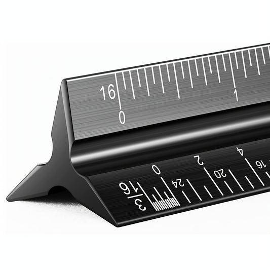 12'' Laser Etched Aluminum Architect Triangular Ruler