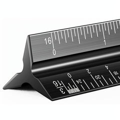 12'' Laser Etched Aluminum Architect Triangular Ruler