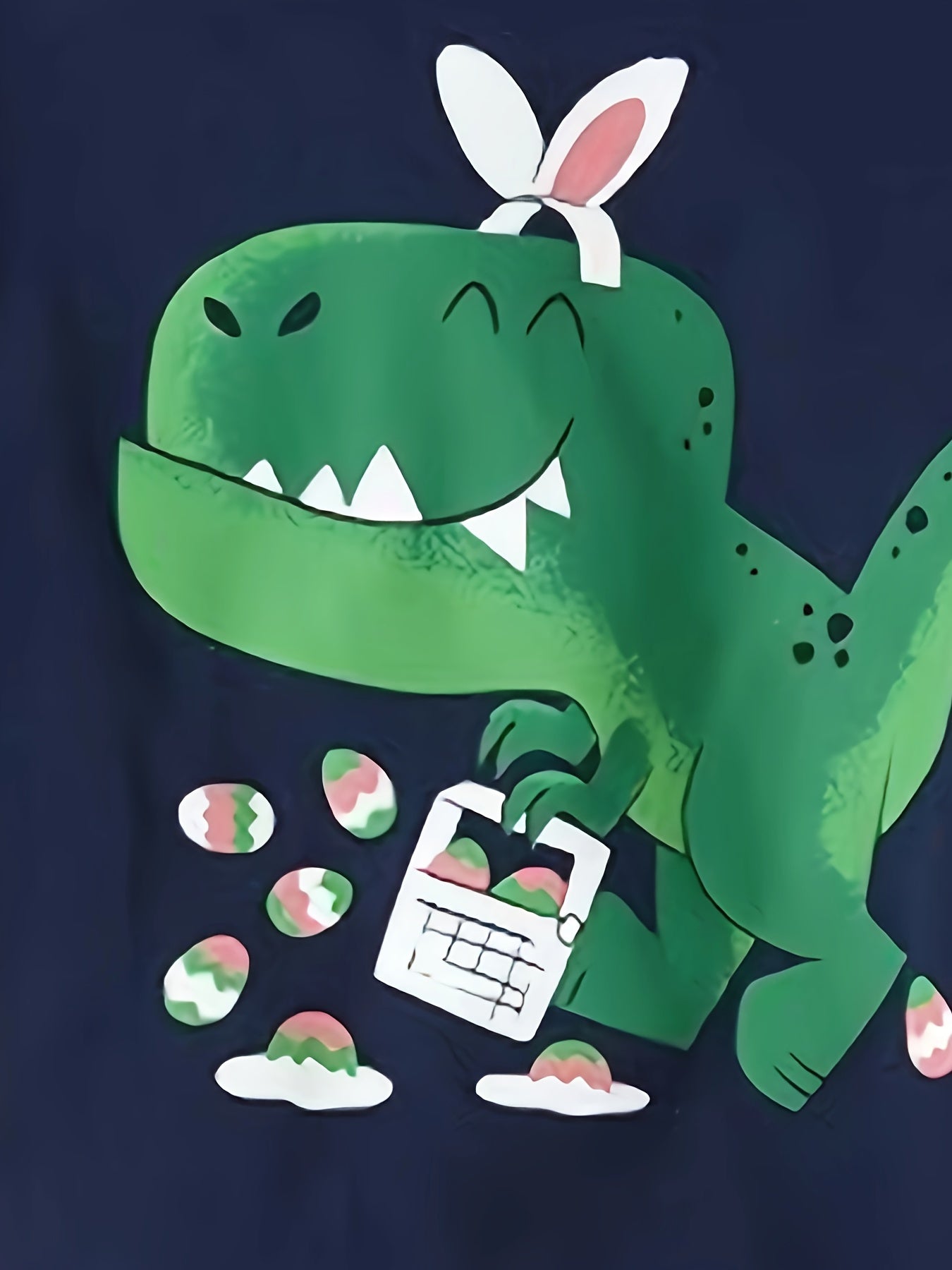 Breathable 3D Bunny Dino Print Short Sleeve T-shirt Girls Spring Summer Gift