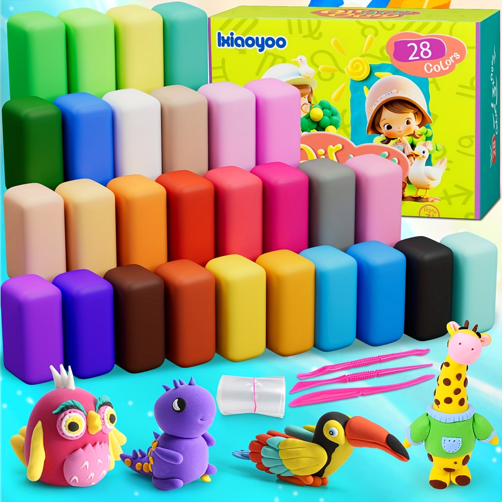 Polymer Clay Set for Adults 24-72 Colors DIY Art & Craft Kit with Accessories