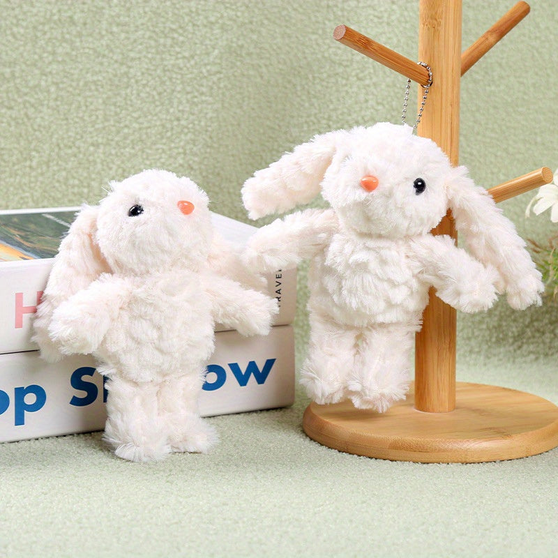 2pcs Lop Eared Bunny Plush Dolls Fluffy Rabbit with Expressive Eyes Soft Hanging