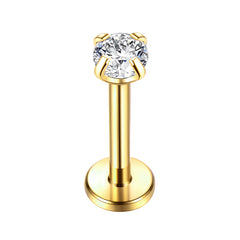 Stainless Steel Zircon Lip Nail Studs Women's Piercing Jewelry