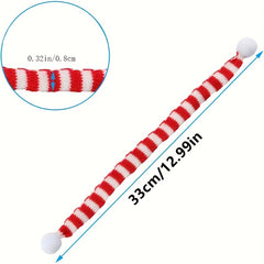 10pcs Mini Christmas Scarf Wine Bottle Knitted Scarf Doll Christmas Decor