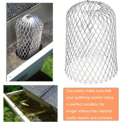 2pcs Gutter Guard Aluminum Filter Strainer Rain Gutters Downspout Guard