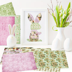 12pcs Flower Series Brochure Paper for DIY Photo Album Scrapbook Art Card