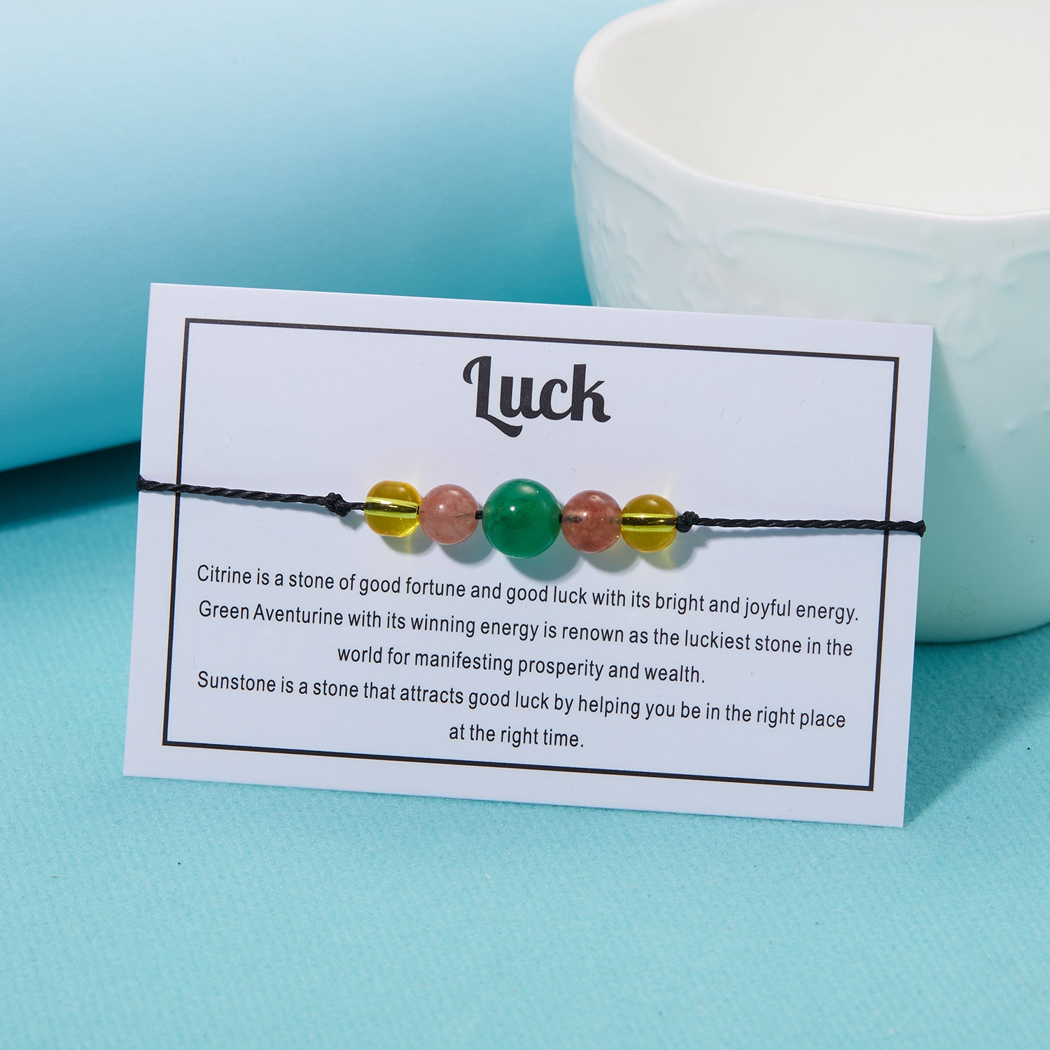 Healing Crystal Bracelet Natural Stone Beaded Bracelets Reduce Anxiety & Stress