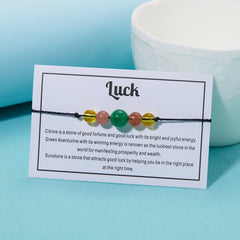 Healing Crystal Bracelet Natural Stone Beaded Bracelets Reduce Anxiety & Stress