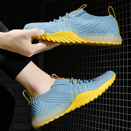 Women's Knitted Lace Up Running Shoes Sneakers Low Top