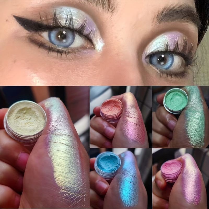 Polarized Eyeshadow Pigment Waterproof Diamond Glossy Shimmer Monochrome