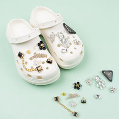 11 Pcs Bling Punk Goth Shoe Charms For Clog Slippers Party Favor