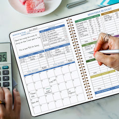 BUBU Budget Planner Monthly Finance Organizer - Undated Expense Tracker Notebook