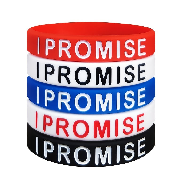 Letter Graphic Silicone Bracelets for Basketball Fans