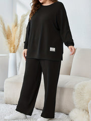  2 Piece Set Round Neck Top & Pants Outfits