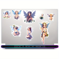 16pcs Retro Flower Fairy Elf Stickers Scrapbook Journal Supplies