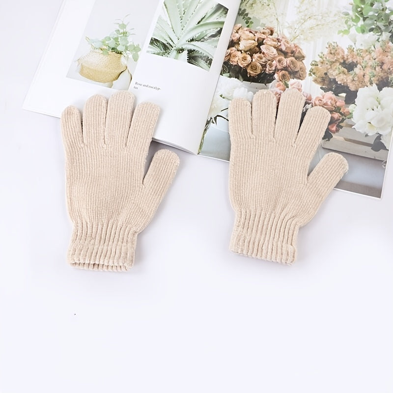 1 Pair Warm Five Fingers Winter Sport Gloves