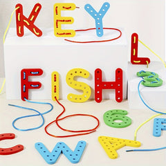 Alphabet & Number Threading Toy Set for Early Learning