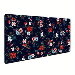 Flower Gaming Mousepad Desk Mat Large 60 X 35 Non Slip Rubber Base