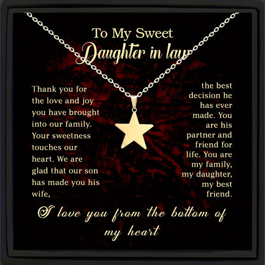 Girl's Stars Necklace Lucky Symbol Good Blessing Jewelry Romantic Daily Wear
