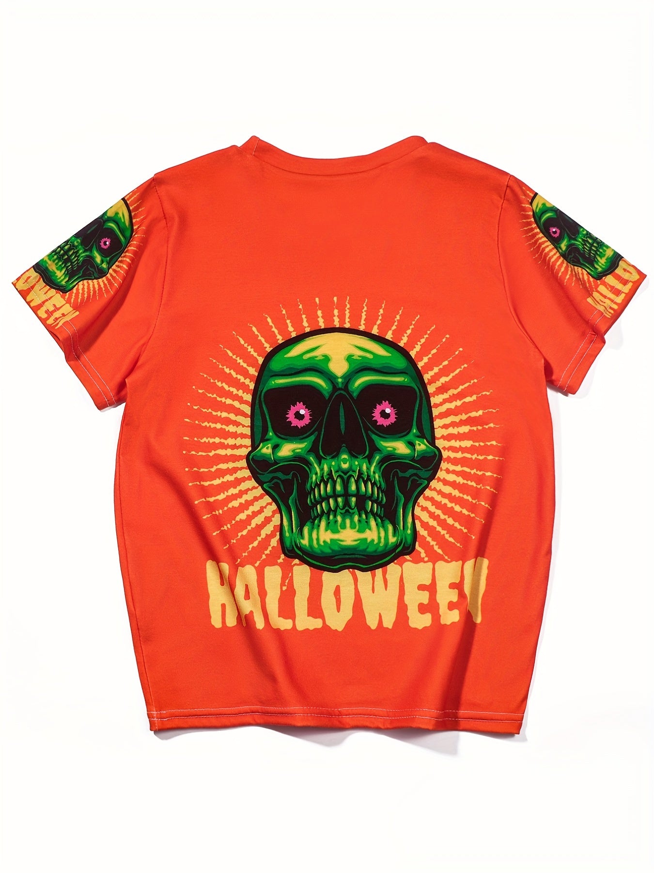 Boys Skull Printed Street Style T Shirt Halloween Costume Casual