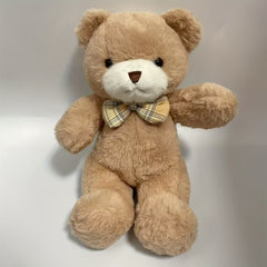 Bowtie Bear Plush Toy 12in Light Brown Halloween Thanksgiving Christmas