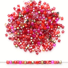 98pcs 3mm Square Crystal Glass Beads DIY Jewelry Accessories