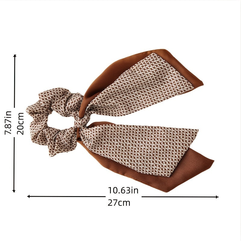 Retro Boho Floral Scarf Hair Scrunchies